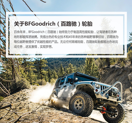 道のタイヤを離れたGOODRICHのアフター・マーケットの自動車部品265/65R17